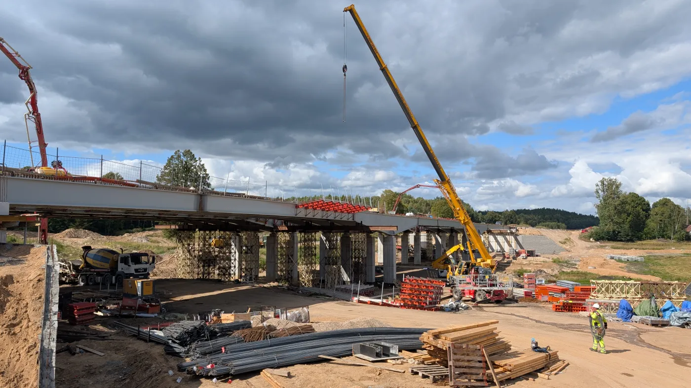 S11 Bobolice – Szczecinek, montaż konstrukcji obiektu M66.8