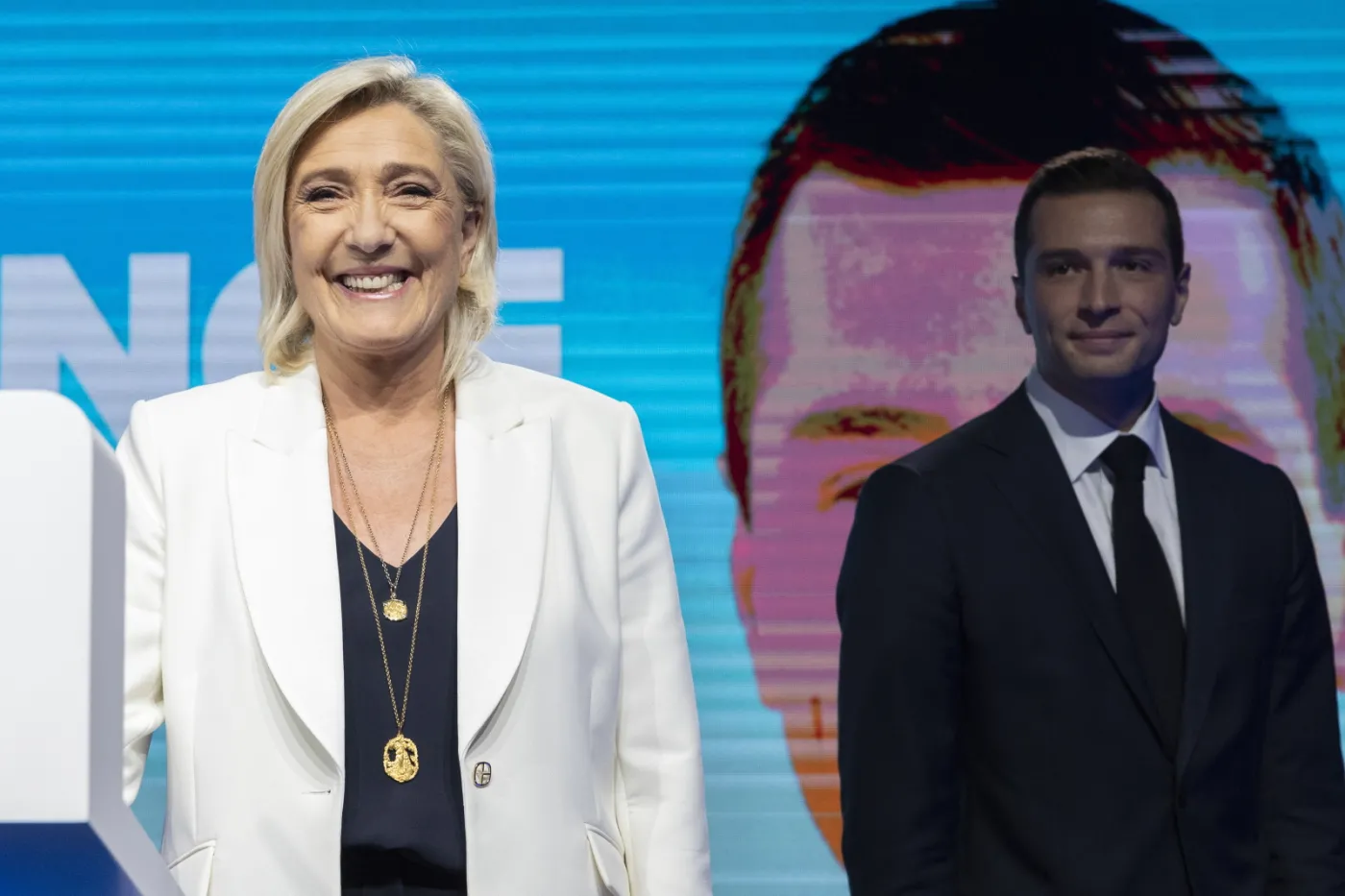 Marine Le Pen na wieczorze wyborczym po wyborach do PE 2024
