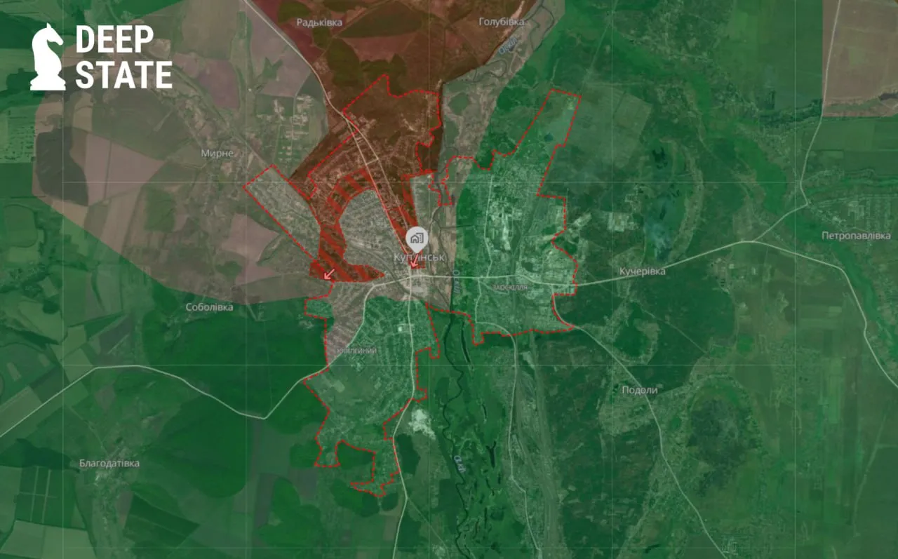 Mapa Kupiańska od Deep State potwierdza rosyjskie postępy