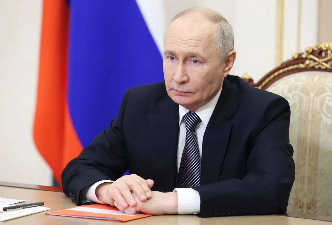 Russian President Putin chairs a Security Council meeting