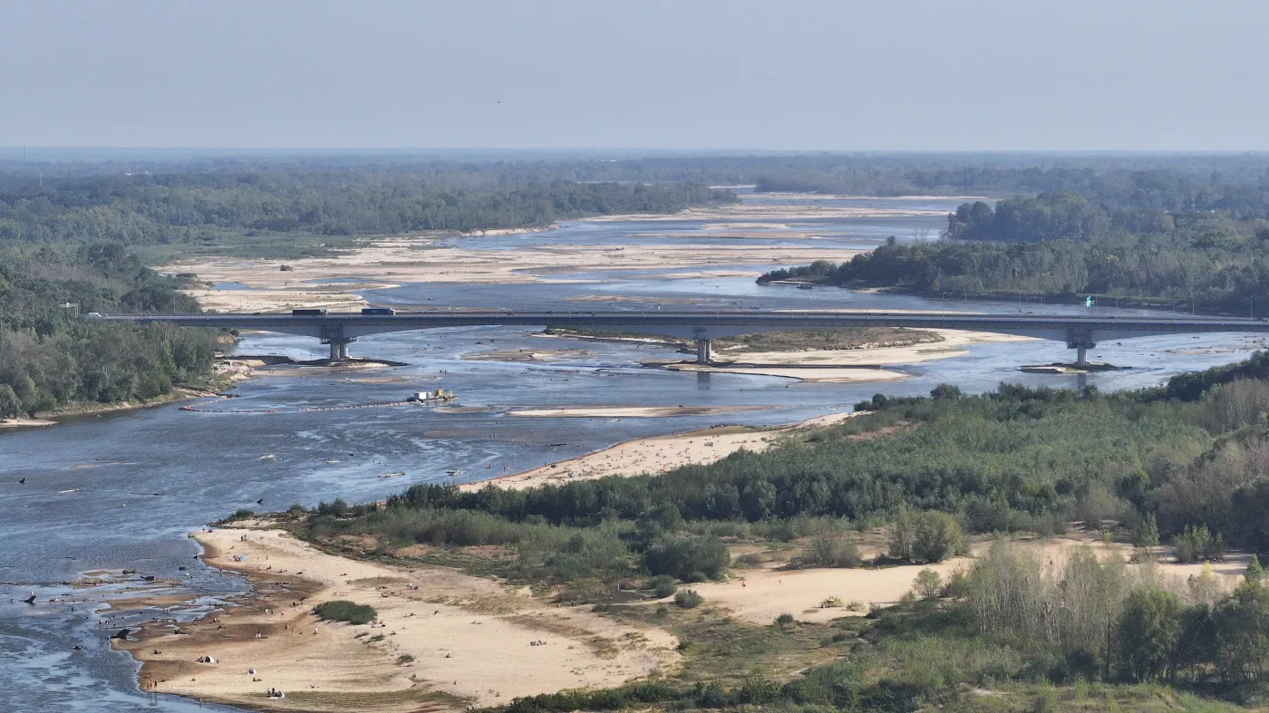 Wisła okolice działania jednej z podwarszawskich piaskarni
