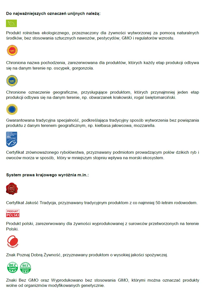 Etykiety. Dodatkowe informacje i oznaczenia, źródło: Rödl 