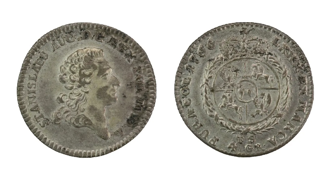 Zdjęcie 2, 4 grosze srebrne (złotówka), Warszawa 1766, Zbiory NBP