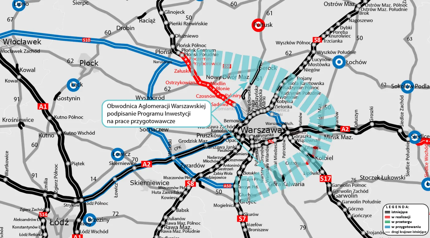 Północno-wschodnia części Obwodnica Aglomeracji Warszawskiej
