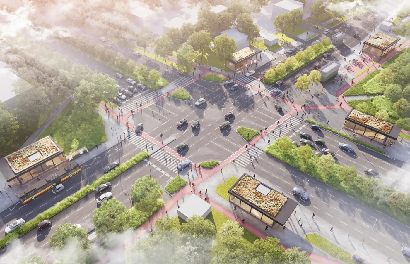 Usytuowanie stacji metra M3 - Ostrobramska (wiz. Metro Warszawskie)