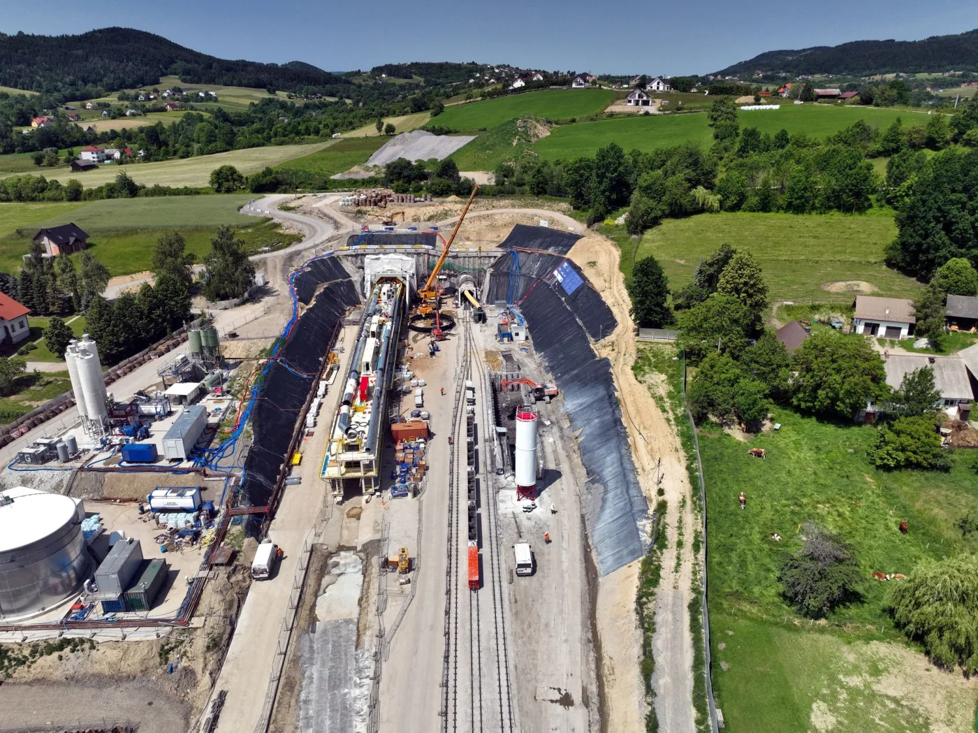 Tunel pod Pisarzową koło Limanowej, miejsce pracy TBM "Jadwiga"