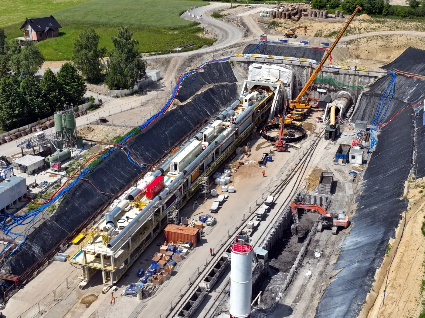 Tunel pod Pisarzową koło Limanowej, miejsce pracy TBM "Jadwiga"