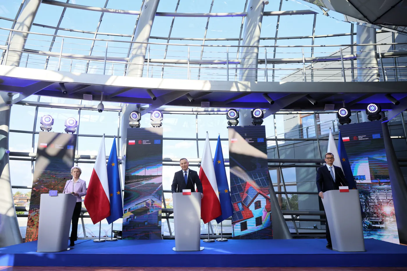 Ursula von der Leyen, Andrzej Duda, Mateusz Morawiecki
