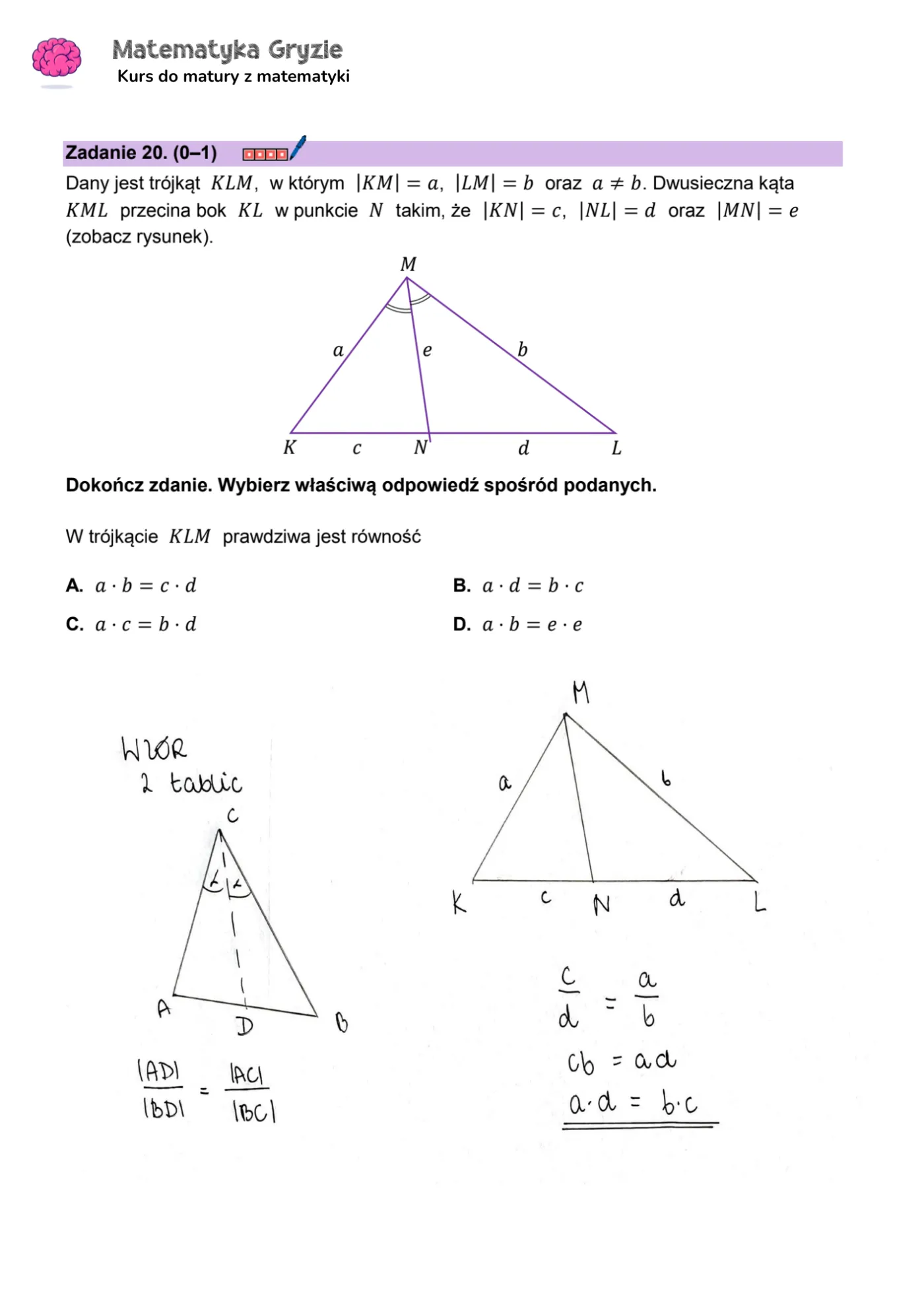 Matura 2024. Matematyka - poziom podstawowy [ARKUSZE CKE i ODPOWIEDZI] 20