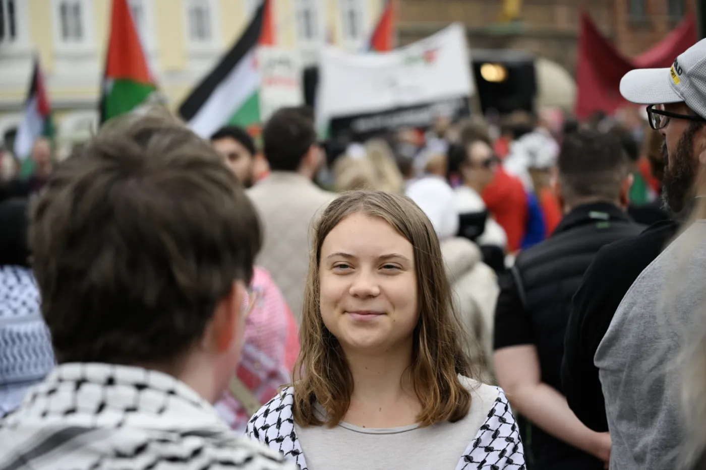 W Szwecji antyizraelska manifestacja. Wzięła w niej udział Greta Thunberg