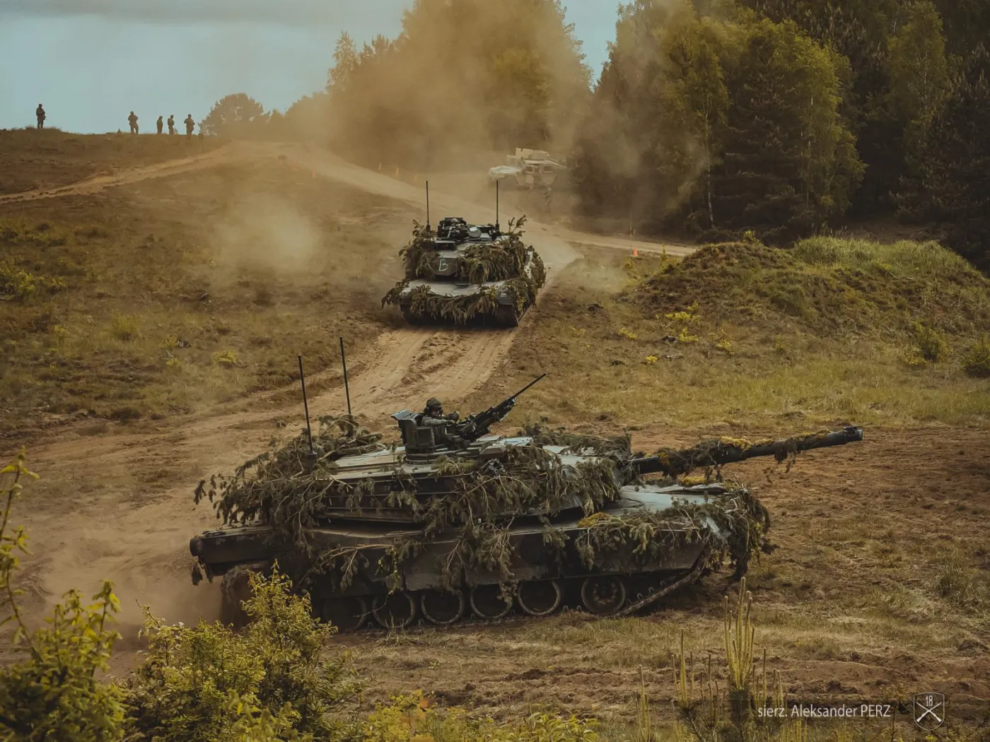 Polskie czołgi M1A1FEP w trakcie ćwiczenia Immediate Repsonse 24.