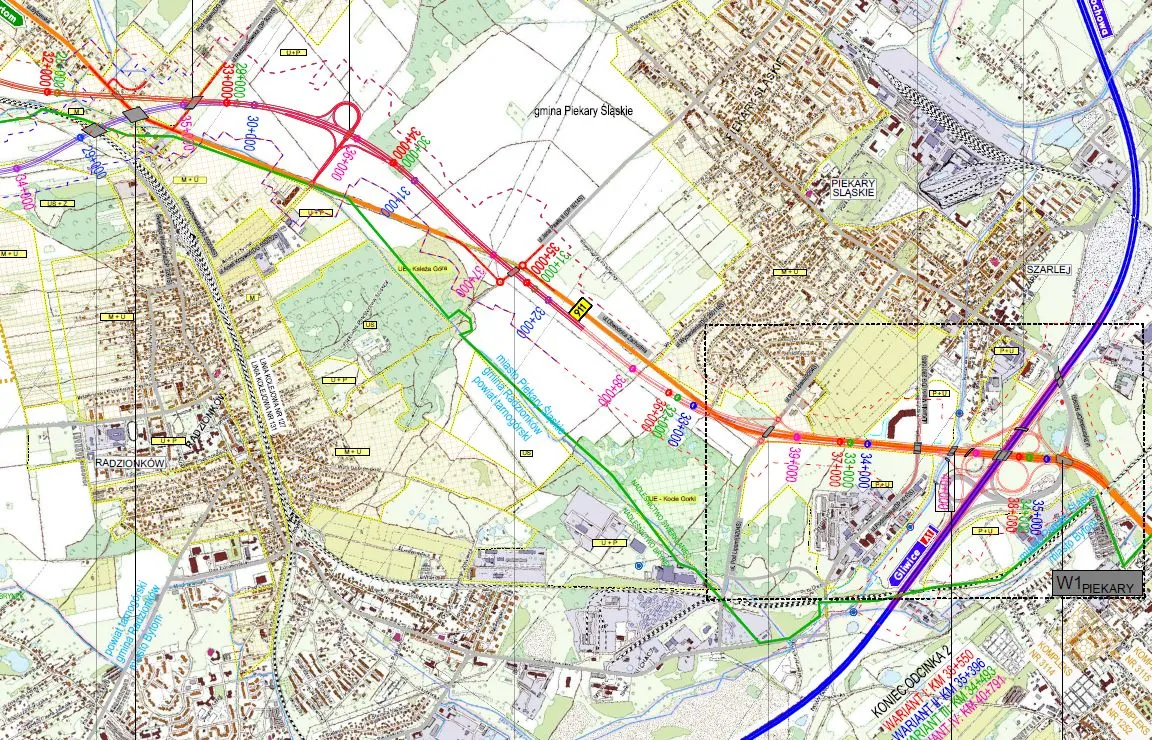 To tu połączy się ważna autostrada z ekspresówką. Będą trzy warianty drogi [MAPA]