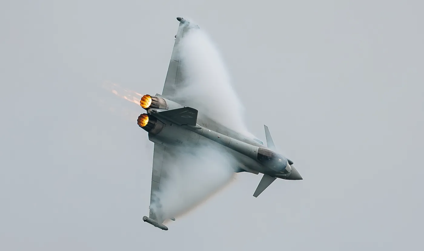 Eurofighter z RAF na pokazach lotniczych RAF Cosford 2025. Źródło: RAF.