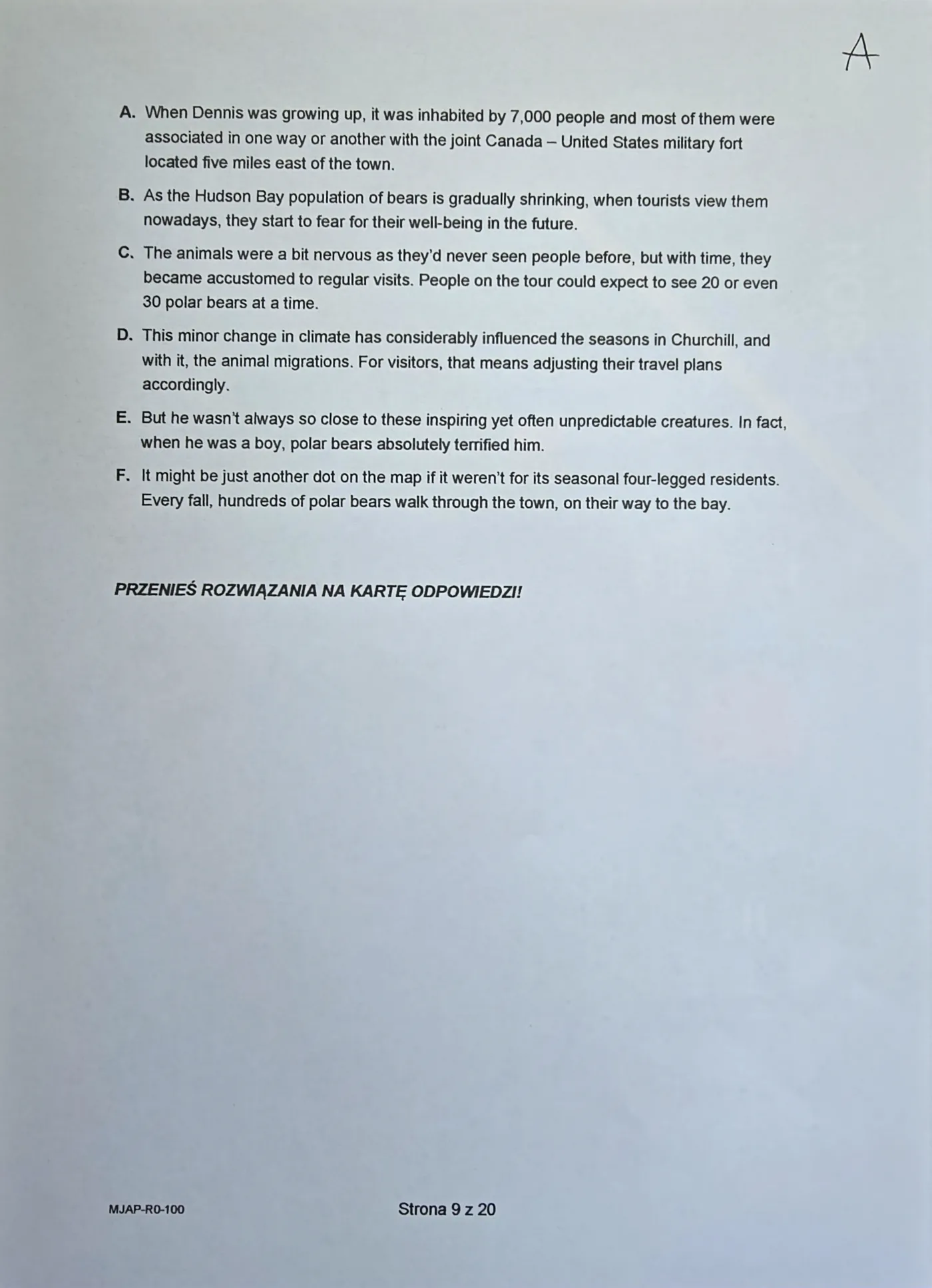Matura 2024. Angielski na poziomie rozszerzonym. Formuła 2023. Arkusz CKE – wersja A. Zadanie 5 cz. 2