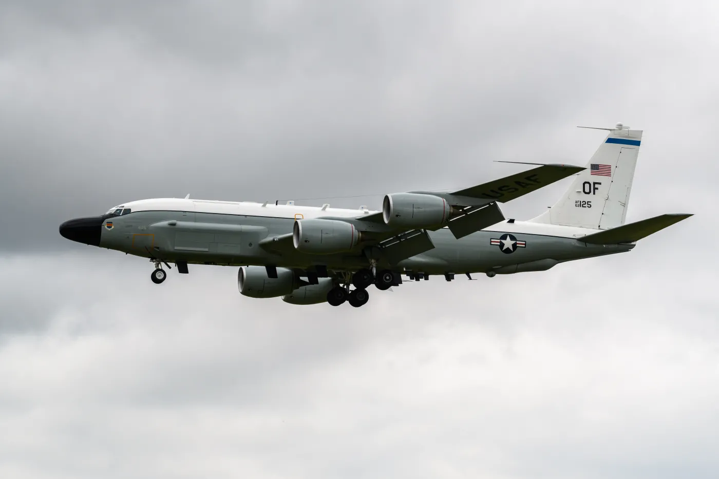 RC-135W Rivet Joint monitorował przestrzeń z polskiej strefy powietrznej