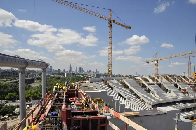 Budowa Stadionu Narodowego w Warszawie (GALERIA)