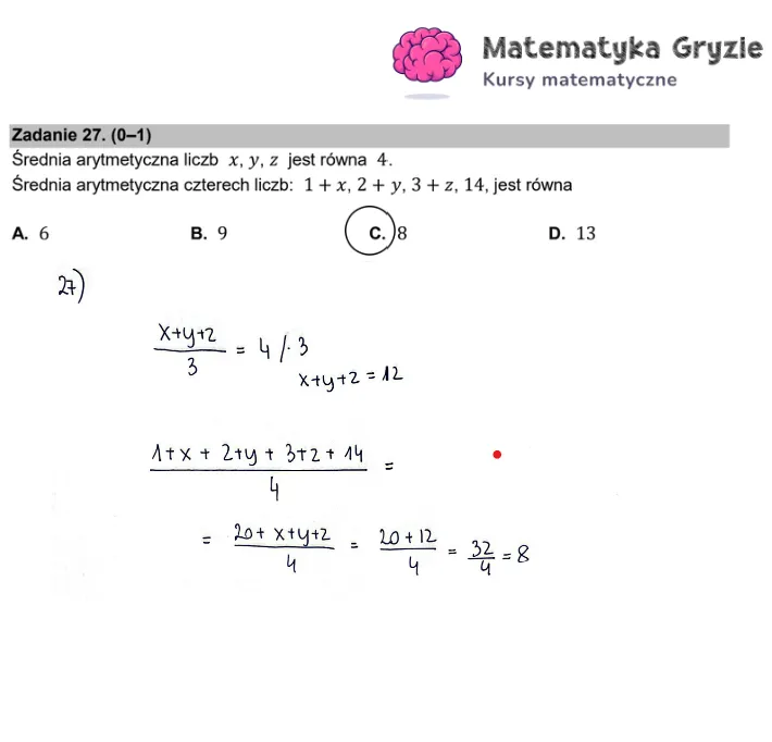 Arkusz CKE i odpowiedzi. Matematyka, poziom podstawowy formuła 2015 - zadanie 27