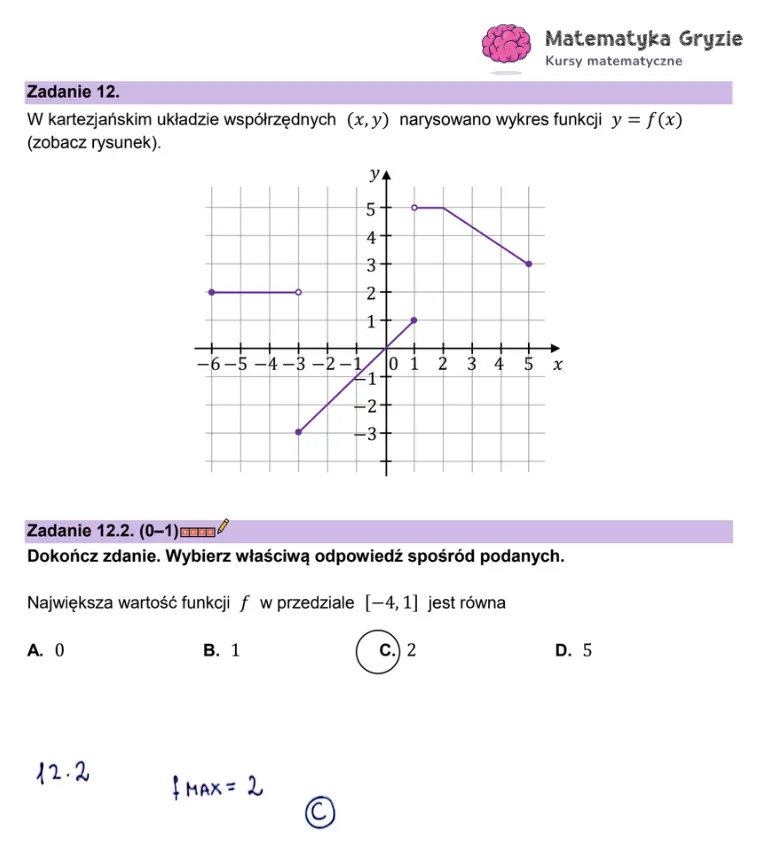 Arkusz CKE i odpowiedzi. Matematyka, poziom podstawowy formuła 2023 - zadanie 12.2