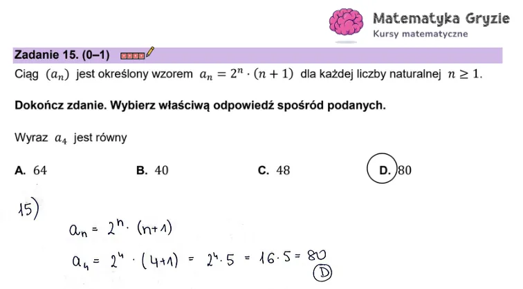 Arkusz CKE i odpowiedzi. Matematyka, poziom podstawowy formuła 2023 - zadanie 15