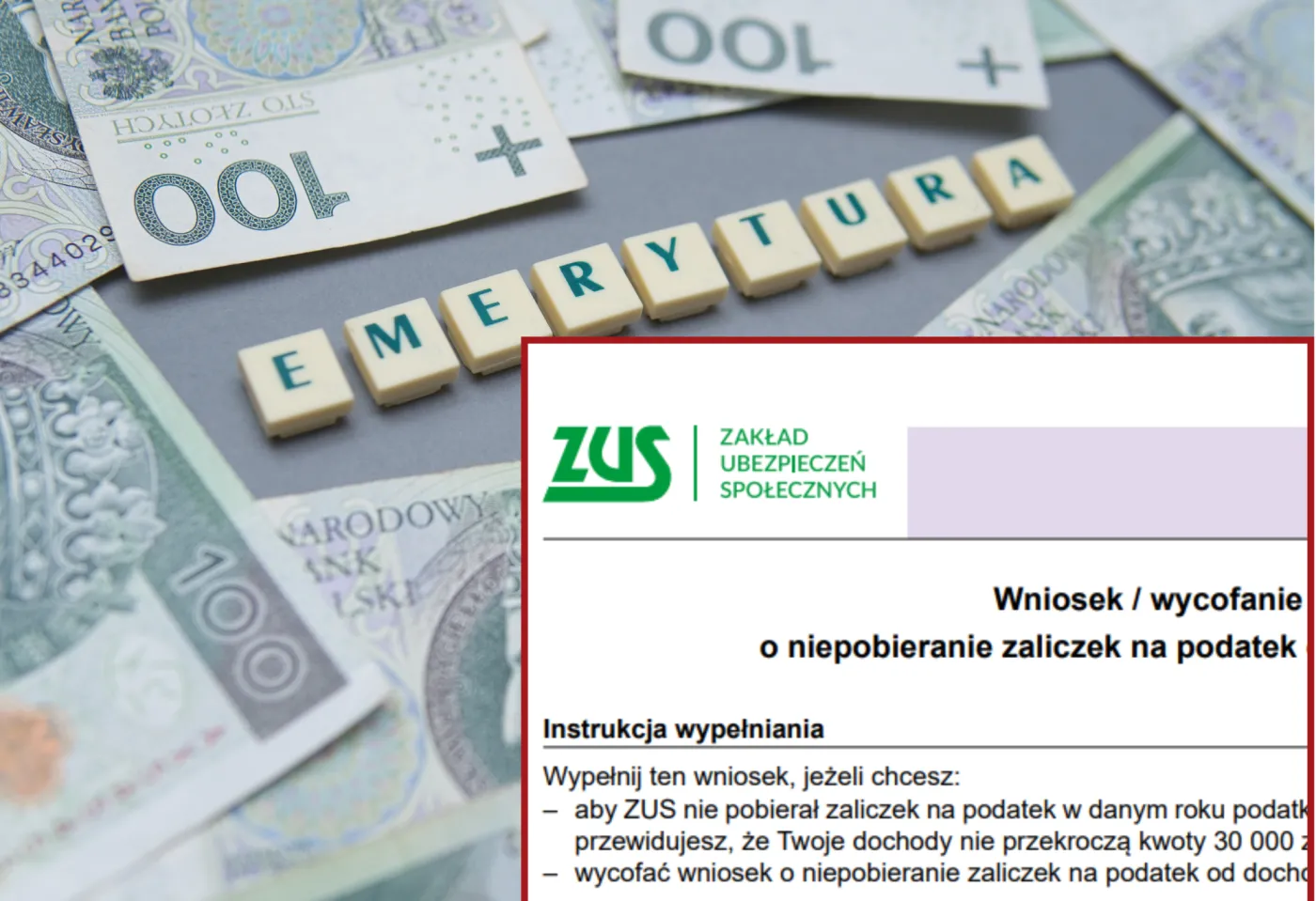 Emerycie, możesz podwyższyć kwotę netto 13. emerytury. Ten wniosek trzeba złożyć do ZUS