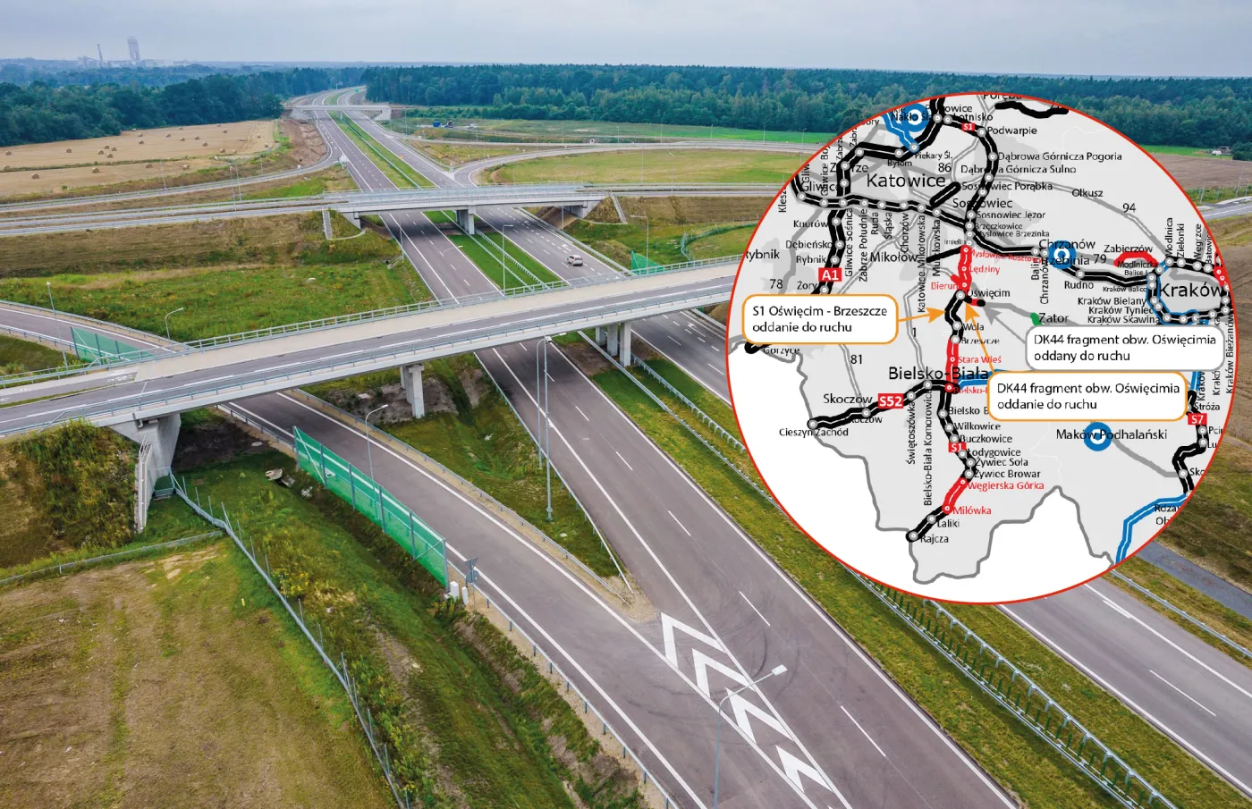 Kręgosłup drogowy województwa śląskiego prawie gotowy. Wkrótce otwarcie kolejnego odcinka S1