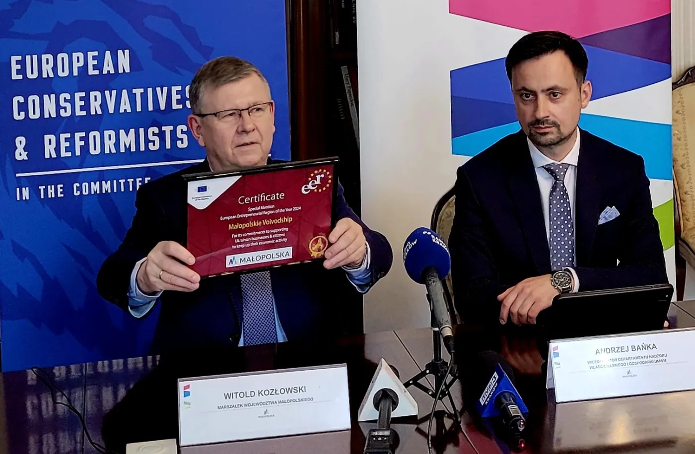 Małopolska z prestiżowym tytułem Europejskiego Regionu Przedsiębiorczości 2024