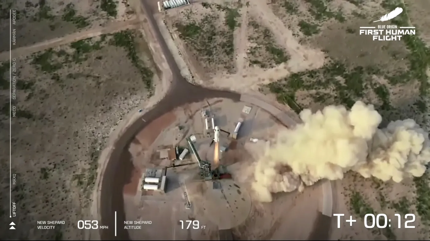 Start New Shepard z Jeffem Bezosem na pokładzie EPA/BLUE ORIGIN