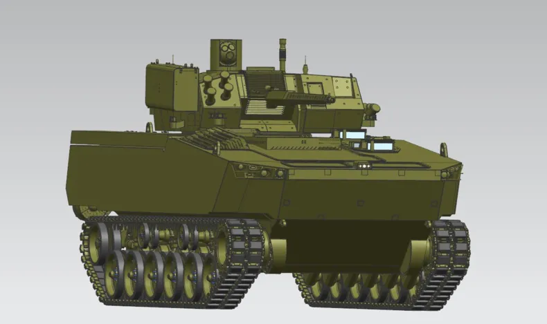 Pierwsze grafiki prezentujące bojowy wóz piechoty Borsuk pojawiły się w 2017 roku.