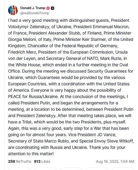 Trump dziękuje europejskim liderom za przyjazd w swoich mediach społecznościowych