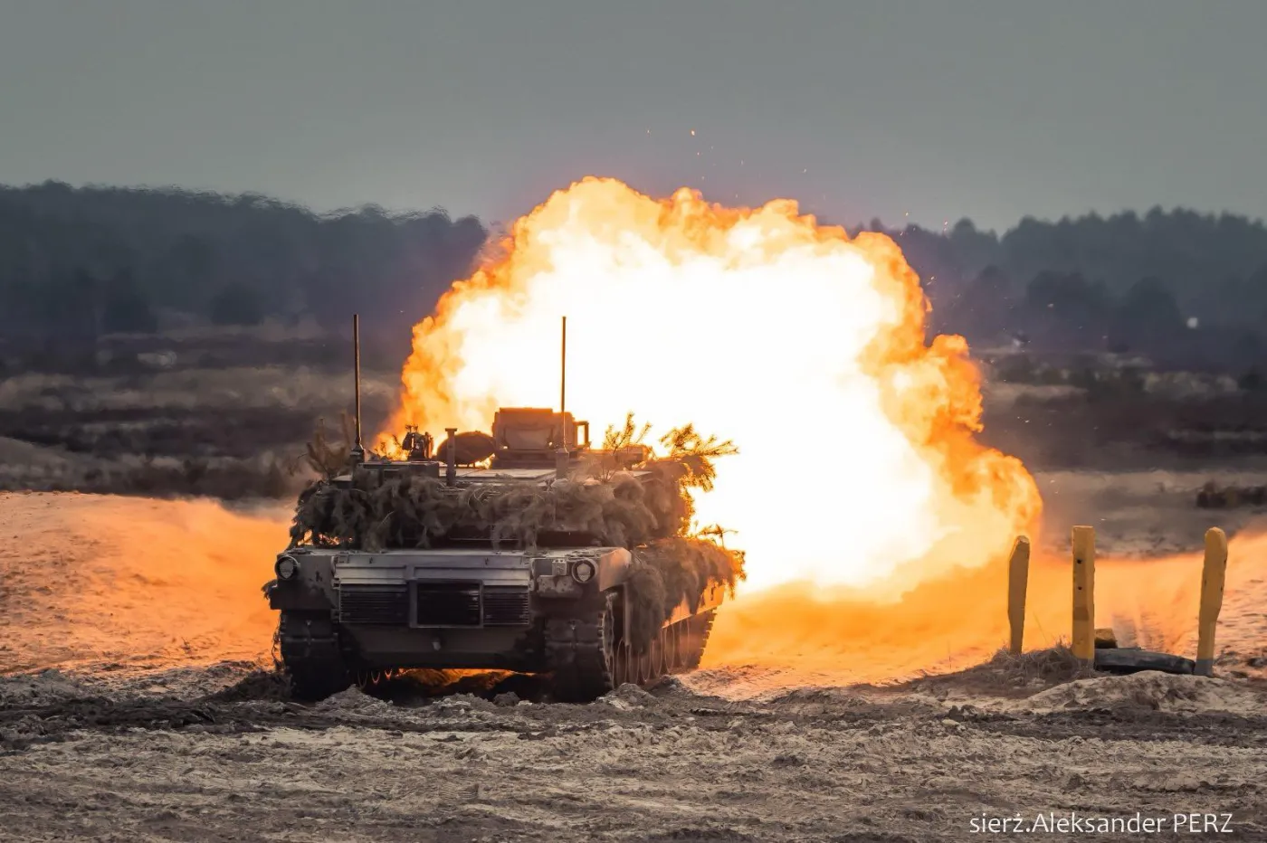 Czołg M1A1 Abrams w trakcie szkolenia