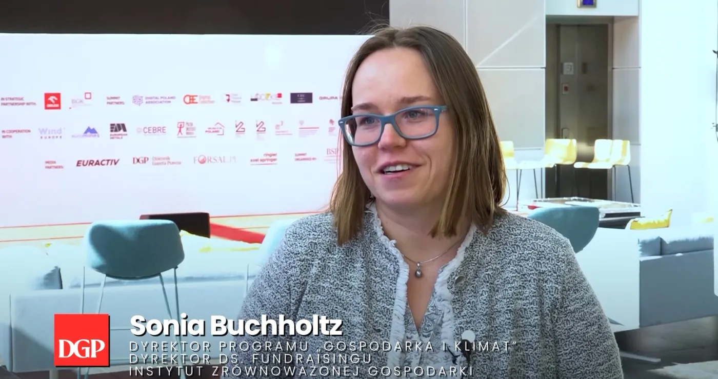 Sonia Buchholtz, Instytut Zrównoważonej Gospodarki: Sektor cleantech napędzi zieloną zmianę