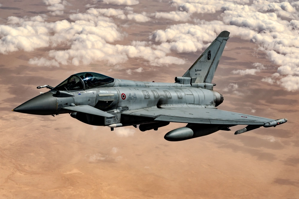 Eurofighter włoskich sił powietrznych w czasie działań na Bliskim Wschodzie. Źródło: USAF