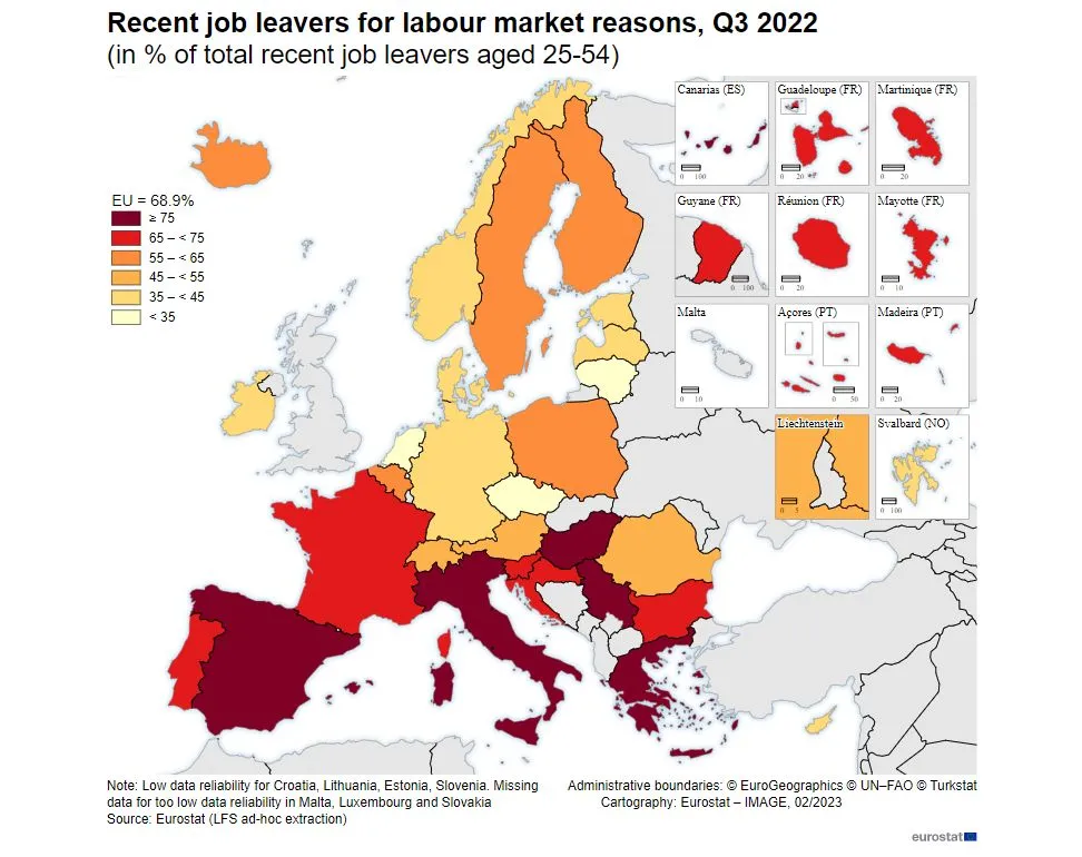 W tych państwach UE najwięcej osób odpływa z rynku pracy [MAPA]