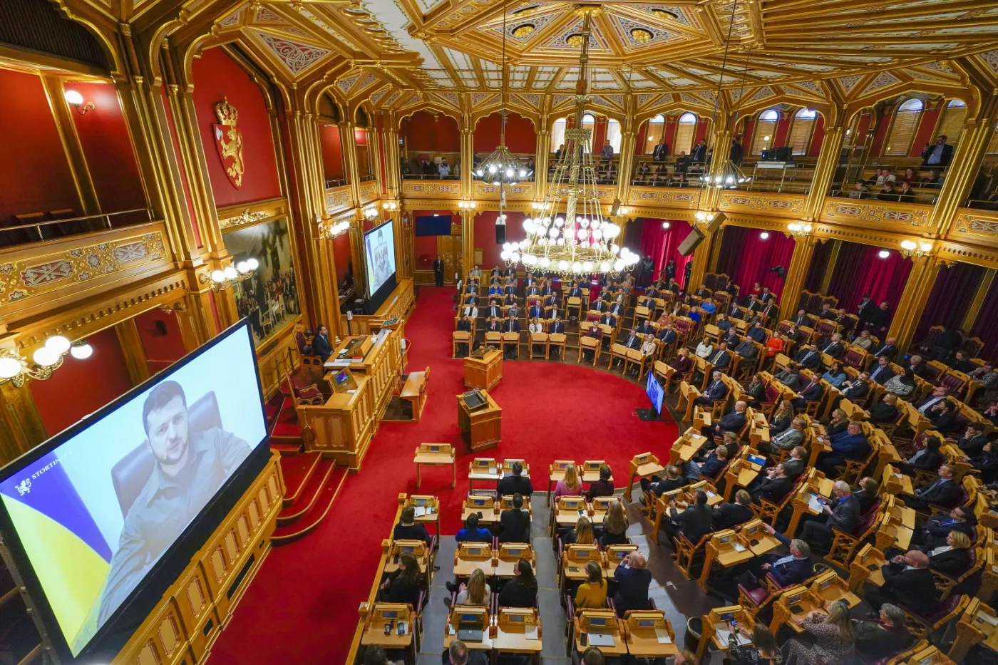 Zełenski przed norweskim parlamentem: Dowolny statek może paść ofiarą rosyjskich min