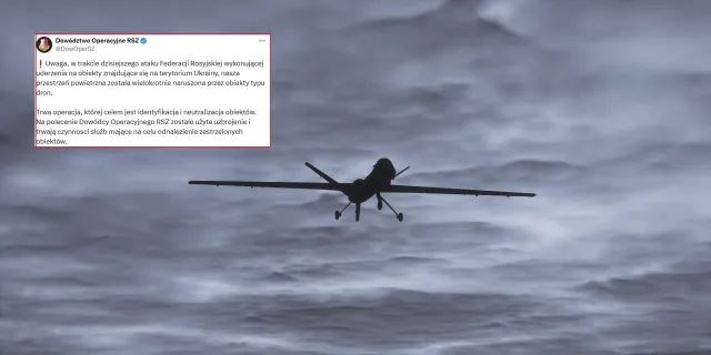 Dowództwo Operacyjne o rosyjskich dronach w polskiej przestrzeni powietrznej: Realne zagrożenie dla obywateli