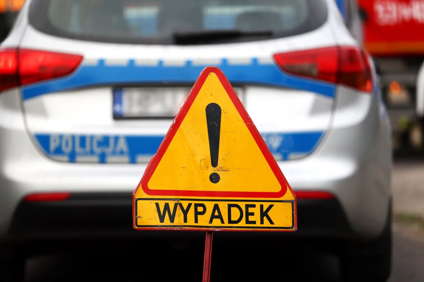 wypadek, policja