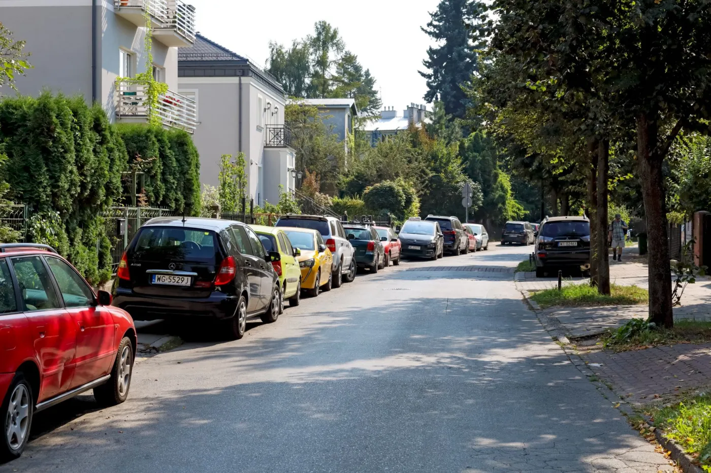 samochody zaparkowane równolegle wzdłuż osiedlowej ulicy - odliczenie VAT od wydatków na samochody