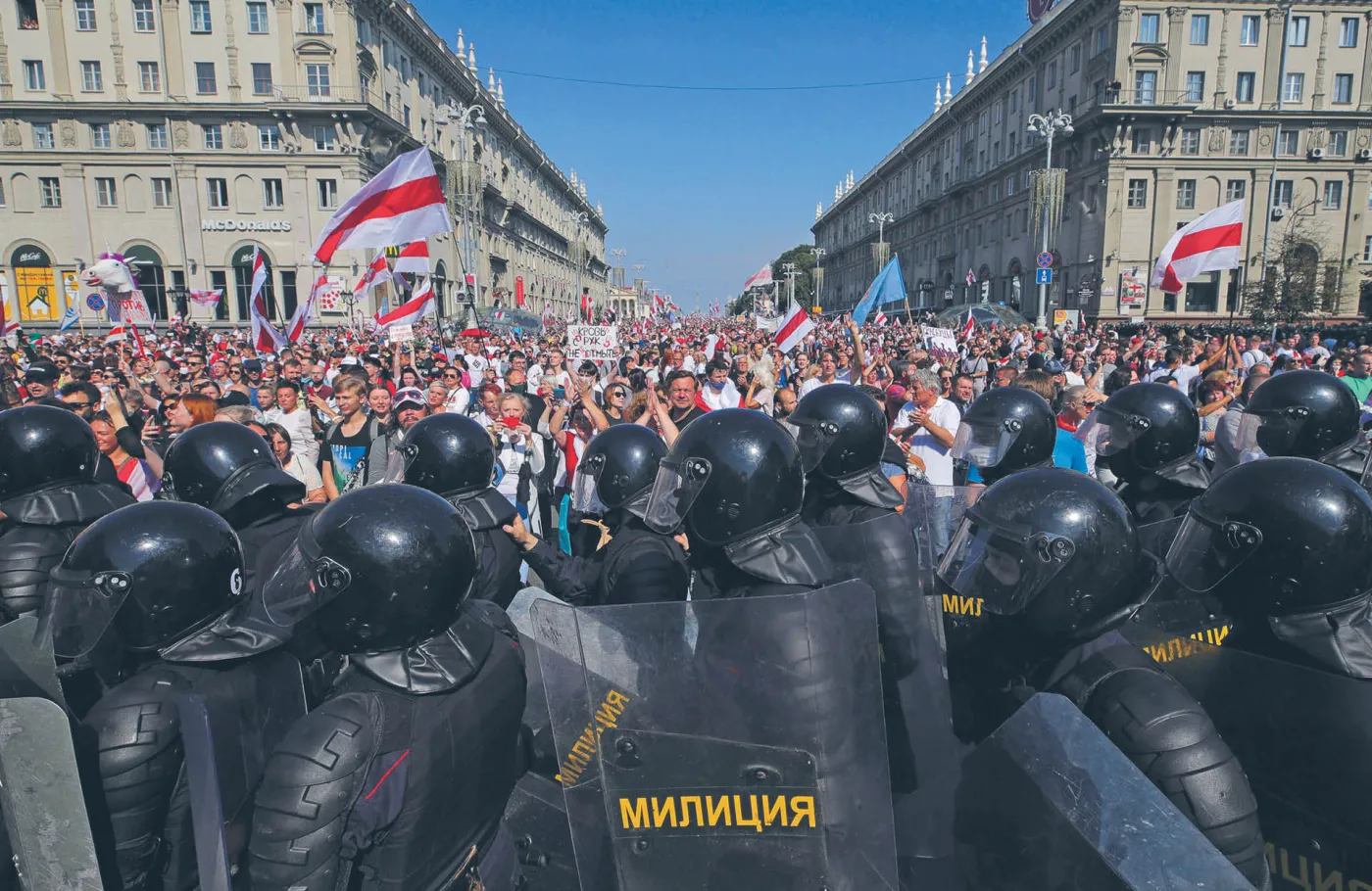 Marsz tysięcy na urodziny Alaksandra Łukaszenki