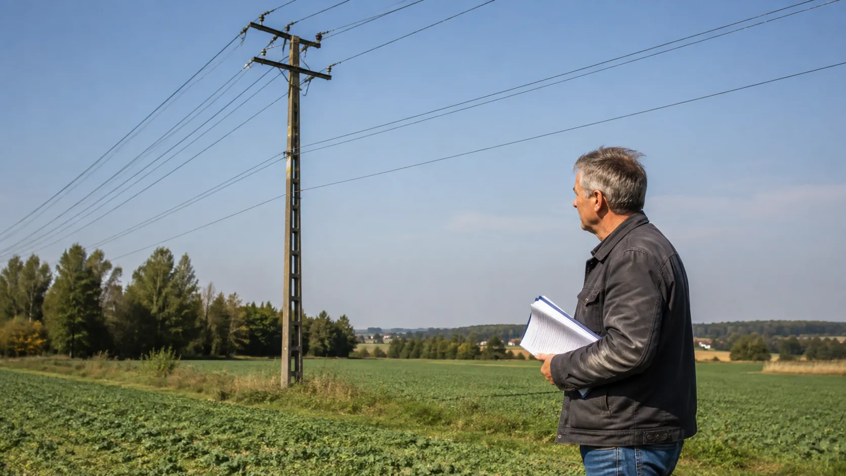 Słup energetyczny na działce może oznaczać setki tysięcy złotych. Sądy wzmacniają pozycję właścicieli
