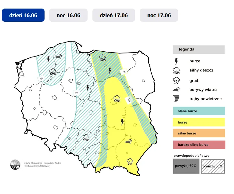 Burze w Polsce 16.06