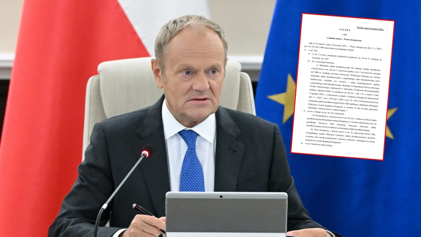 Donald Tusk i projekt zmiany ustawy Prawo energetyczne
