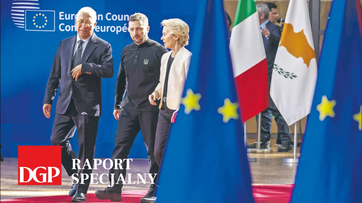 Wołodymyr Zełenski i Ursula von der Leyen podczas spotkania w Brukseli