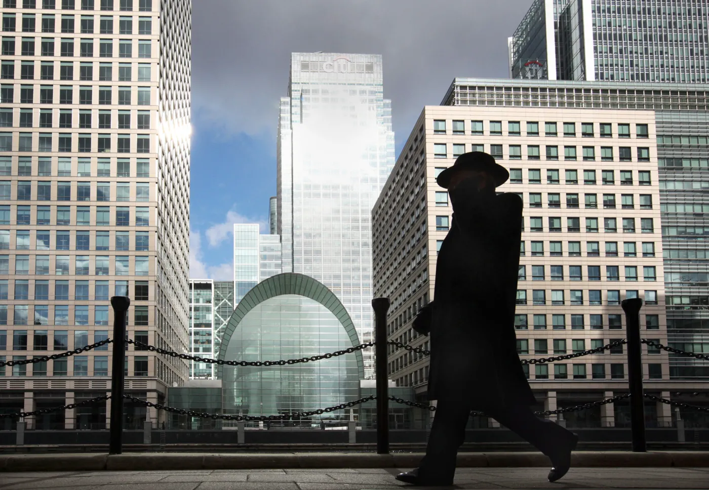 Canary Wharf, nowa dzielnica finansowa Londonu. Fot. Bloomberg