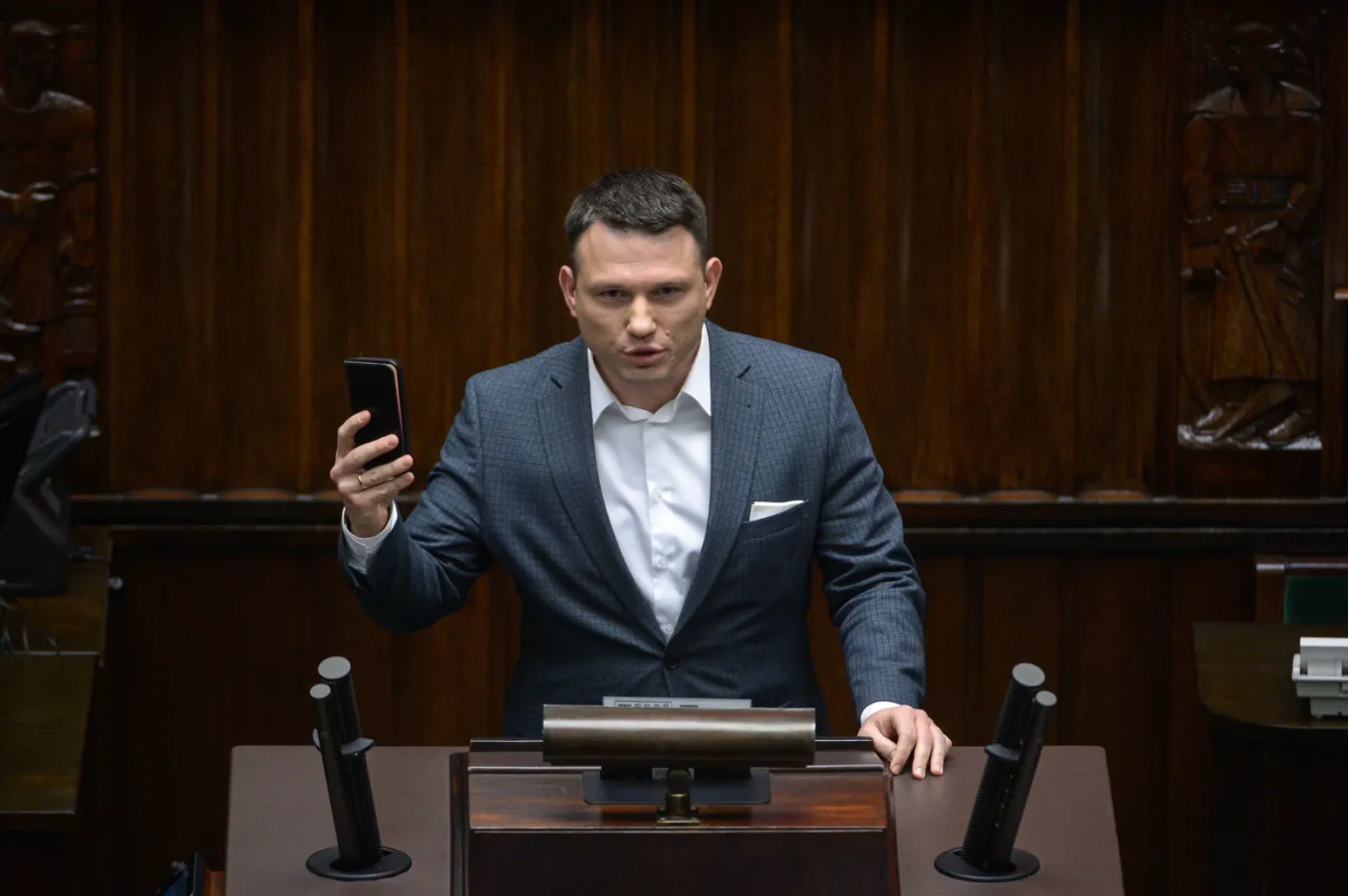 Mentzen w Sejmie: Poprzemy wniosek o komisję śledczą ds. Pegasusa; ta sprawa jest hańbą dla całego PiS-u