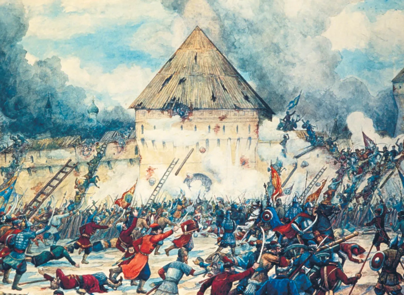 Obraz przedstawiający wygnanie Polaków z Moskwy w 1612 r.