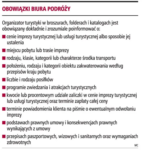 Biuro podróży musi poinformować o pobieraniu napiwków