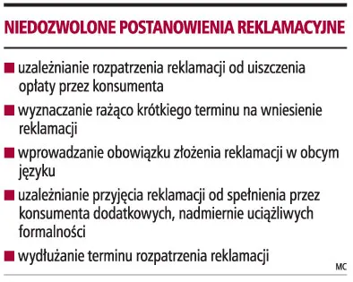 Klient zawsze ma prawo do bezpłatnej reklamacji