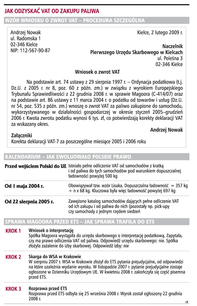 Jak odzyskać VAT od zakupu paliwa
