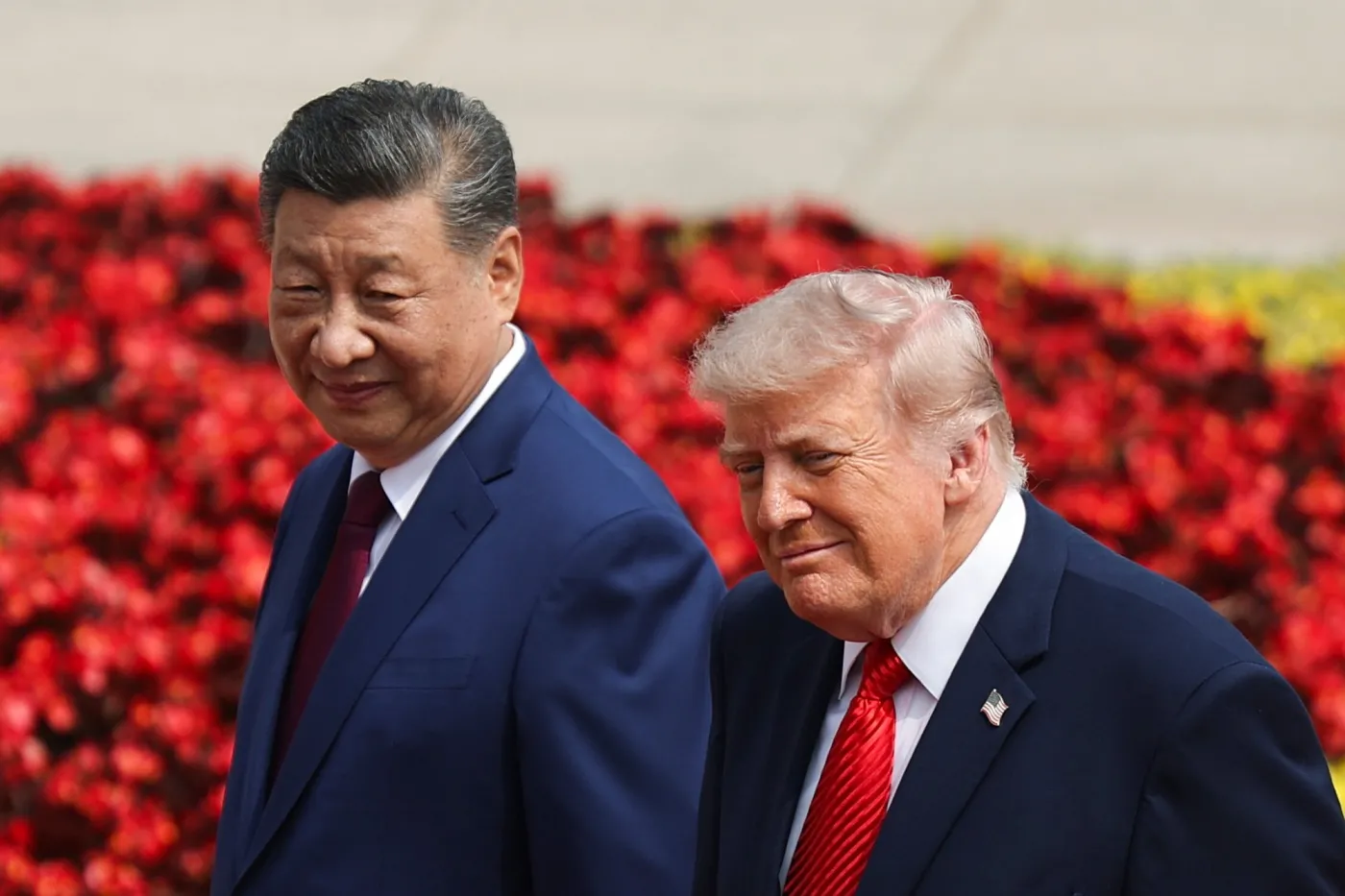 Donald Trump i Xi Jinping w Chinach