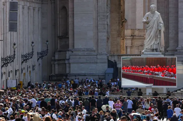 Konklawe. Setki osób na Placu Św. Piotra czekają na następcę papieża Franciszka